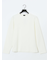 ジオメトリックジャガード クルーネック長袖Tシャツ