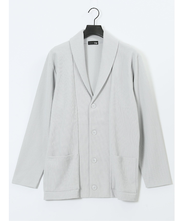 綿混鹿の子 ショールカーディガン