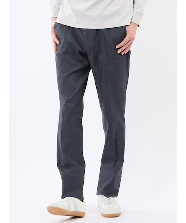 クロスストレッチ スリムフィット ノータックスラックス 紺(セットアップ可能)