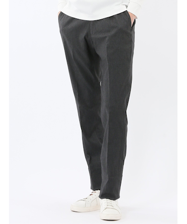 クロスストレッチ スリムフィット ノータックスラックス 黒(セットアップ可能)