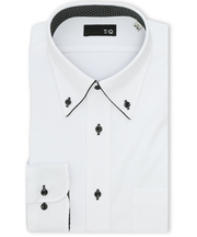 ノンアイロンストレッチ NEWスタンダードフィット ボタンダウン長袖ニットシャツ