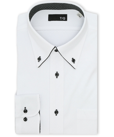 ノンアイロンストレッチ NEWスタンダードフィット ボタンダウン長袖ニットシャツ