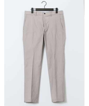 クロスストレッチ トラウザーパンツ ヘリンボン