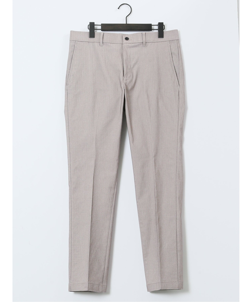 クロスストレッチ トラウザーパンツ ヘリンボン