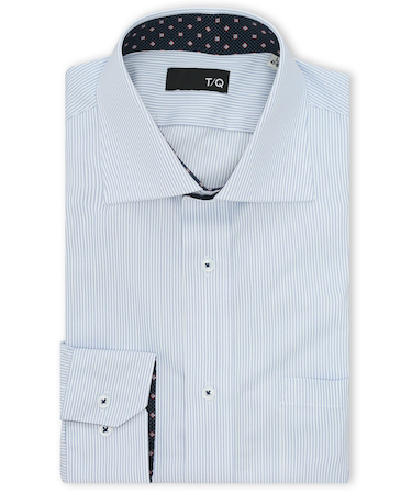 ノンアイロンストレッチ NEWスタンダードフィット ワイドカラー長袖ニットシャツ