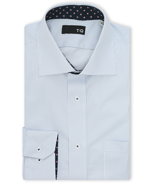 ノンアイロンストレッチ NEWスタンダードフィット ワイドカラー長袖ニットシャツ