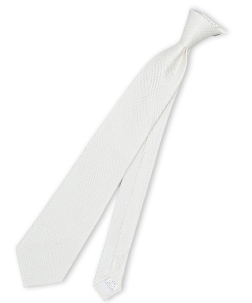 シルク フォーマルネクタイ 8.0cm幅 白グレンチェック｜タカキューの