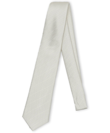 シルク フォーマルネクタイ 8.0cm幅 白ストライプ