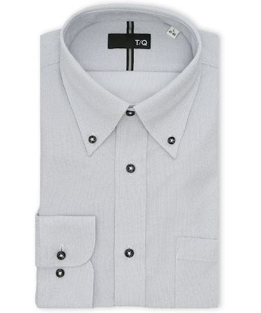 ノンアイロンストレッチ NEWスタンダードフィット ボタンダウン長袖ニットシャツ