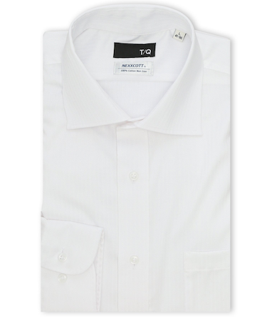 綿100% ノンアイロン NEWスタンダードフィット ワイドカラー長袖シャツ