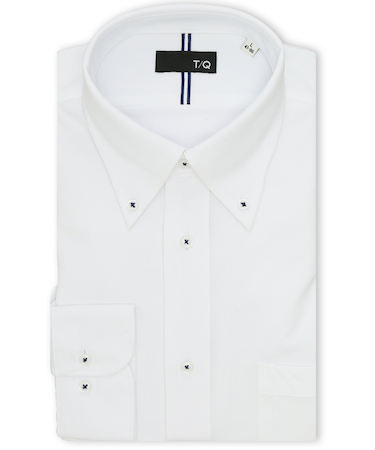 ノンアイロンストレッチ NEWスタンダードフィット ボタンダウン長袖ニットシャツ