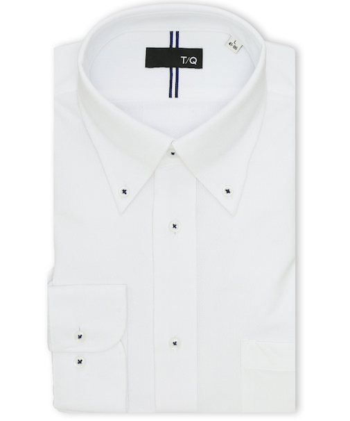 ノンアイロンストレッチ NEWスタンダードフィット ボタンダウン長袖ニットシャツ