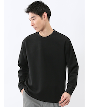 ブロックジャガード クルーネック長袖Tシャツ