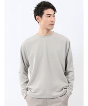 ランダムジャガード クルーネック長袖Tシャツ