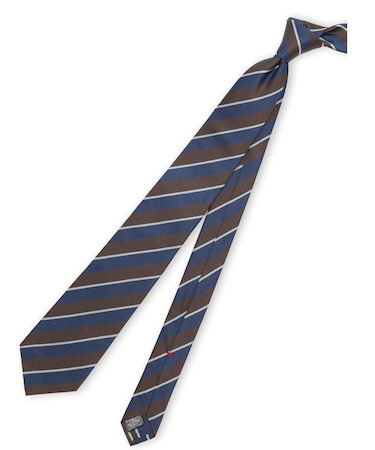 セッテピエゲ シルクストライプ柄 レギュラータイ 8cm幅