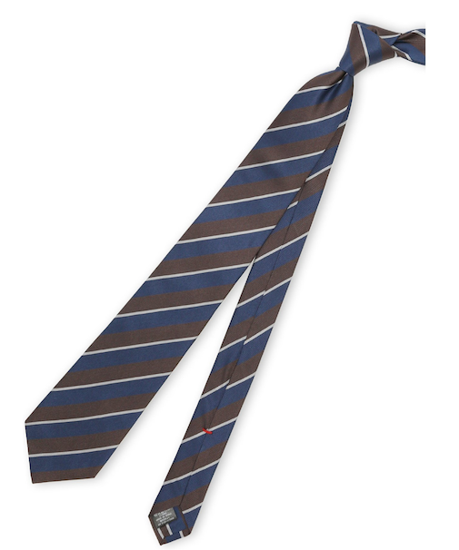 セッテピエゲ シルクストライプ柄 レギュラータイ 8cm幅