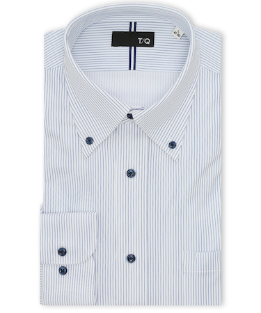 ノンアイロンストレッチ NEWスタンダードフィット ボタンダウン長袖ニットシャツ