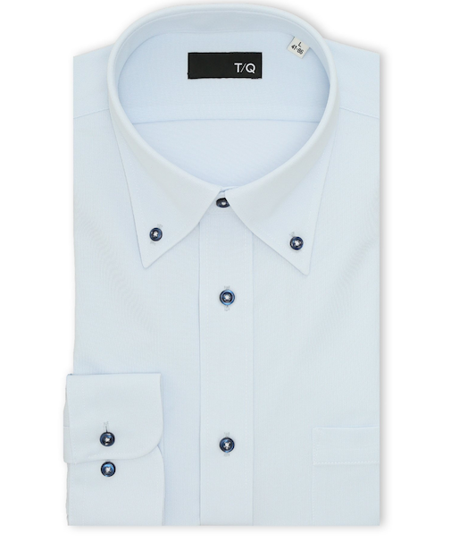 ノンアイロンストレッチ NEWスタンダードフィット ボタンダウン長袖ニットシャツ