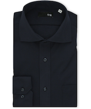 ノンアイロンストレッチ NEWスタンダードフィット カッタウェイ長袖ニットシャツ