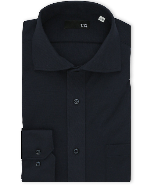 ノンアイロンストレッチ NEWスタンダードフィット カッタウェイ長袖ニットシャツ