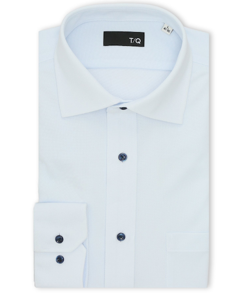 ノンアイロンストレッチ NEWスタンダードフィット ワイドカラー長袖ニットシャツ