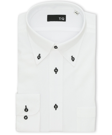 ノンアイロンストレッチ NEWスタンダードフィット ボタンダウン長袖ニットシャツ