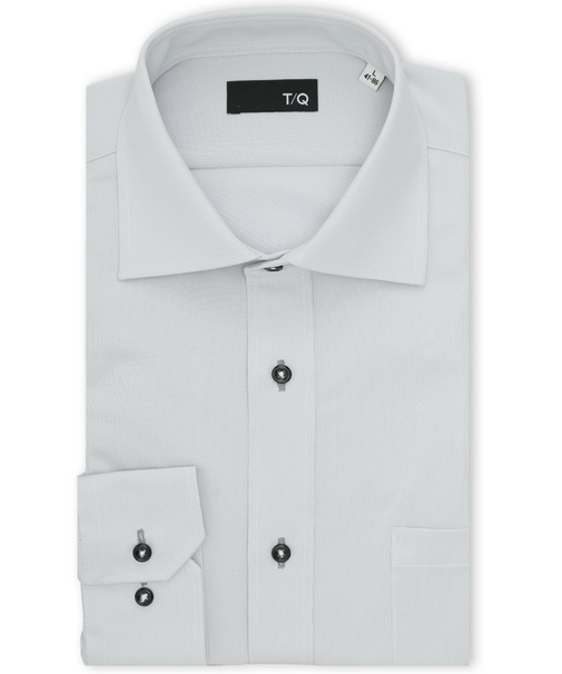 ノンアイロンストレッチ NEWスタンダードフィット ワイドカラー長袖ニットシャツ