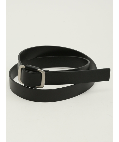 ピンレス レザー ナローベルト