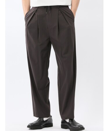 ストレッチ ナチュラルワッシャー ワンタックパンツ(セットアップ可能)