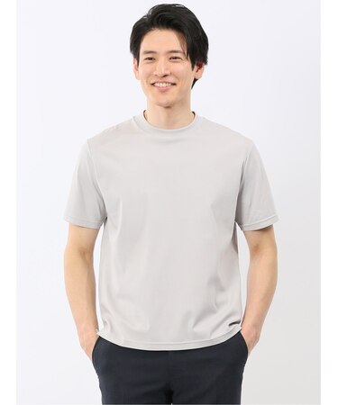 【DRESS T-SHIRT】シルケットスムス スロープネック 半袖Tシャツ