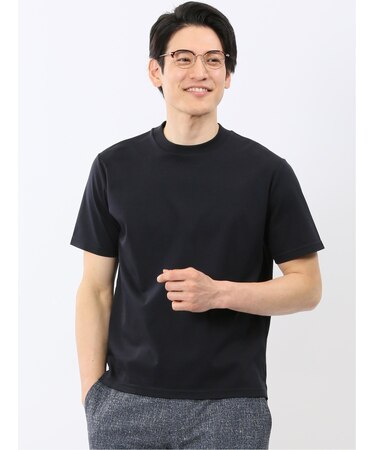 【DRESS T-SHIRT】シルケットスムス スロープネック 半袖Tシャツ