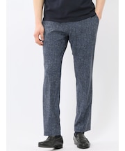 TechCool スリムフィット ノータック パンツ 紺(セットアップ可能)