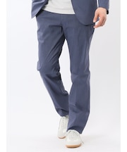クロスストレッチ スリムフィット ノータックスラックス 青(セットアップ可能)