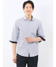 クールマックス サッカー ワイドカラー 7分袖 シャツ