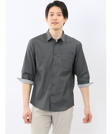 ストレッチ ソラーロ レギュラーカラー 7分袖 シャツ