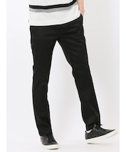 ストレッチ 綿混 サテン トラウザー パンツ