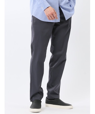 ストレッチ 綿混 サテン トラウザー パンツ