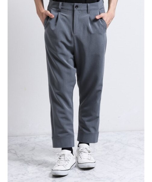 セマンティックデザイン 裾ZIPアンクルトラウザーパンツ