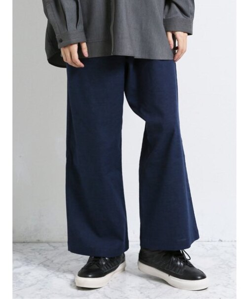 セマンティックデザイン ストレッチ 綿麻ソロナ バギーバンツ