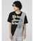 セマンティックデザイン 切替カレッジ クルーネック半袖ルーズTシャツ