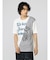 セマンティックデザイン 切替カレッジ クルーネック半袖ルーズTシャツ