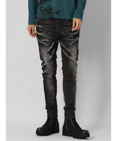 セマンティックデザイン MADE IN JAPAN ケミカルクラウド 加工スキニーデニム