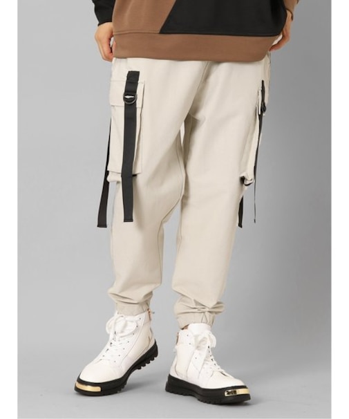 セマンティックデザイン ストレッチ ミリタリーカーゴパンツ