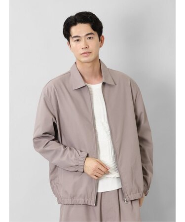 セマンティックデザイン レーヨン混 ステンカラー BIGシャツアウター