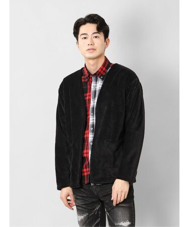 セマンティックデザイン パイナップルボア トッパーカーディガン