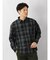 セマンティックデザイン レーヨン混 チェック柄 長袖BIGシャツ
