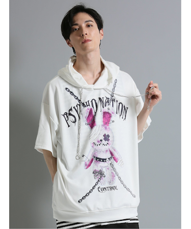 SD×PSYCHONATION 半袖BIGプルパーカー+タンク アンサンブル