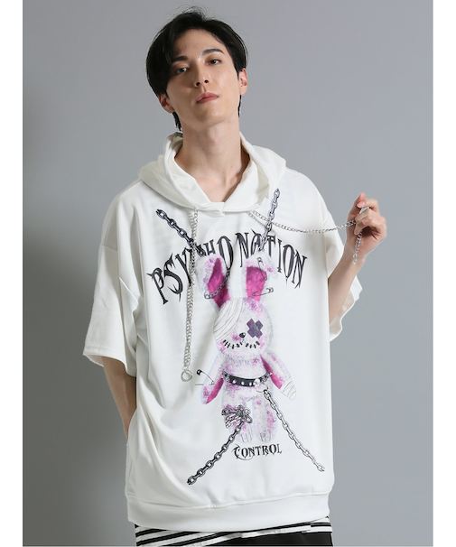 SD×PSYCHONATION 半袖BIGプルパーカー+タンク アンサンブル