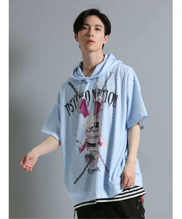 SD×PSYCHONATION 半袖BIGプルパーカー+タンク アンサンブル