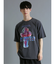 バンド クルーネック半袖ルーズTシャツ
